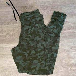 Lululemon green camouflage joggers